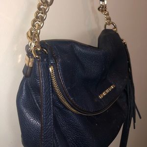 Michael Kors Blue Leather Handbag/Crossbody Bag